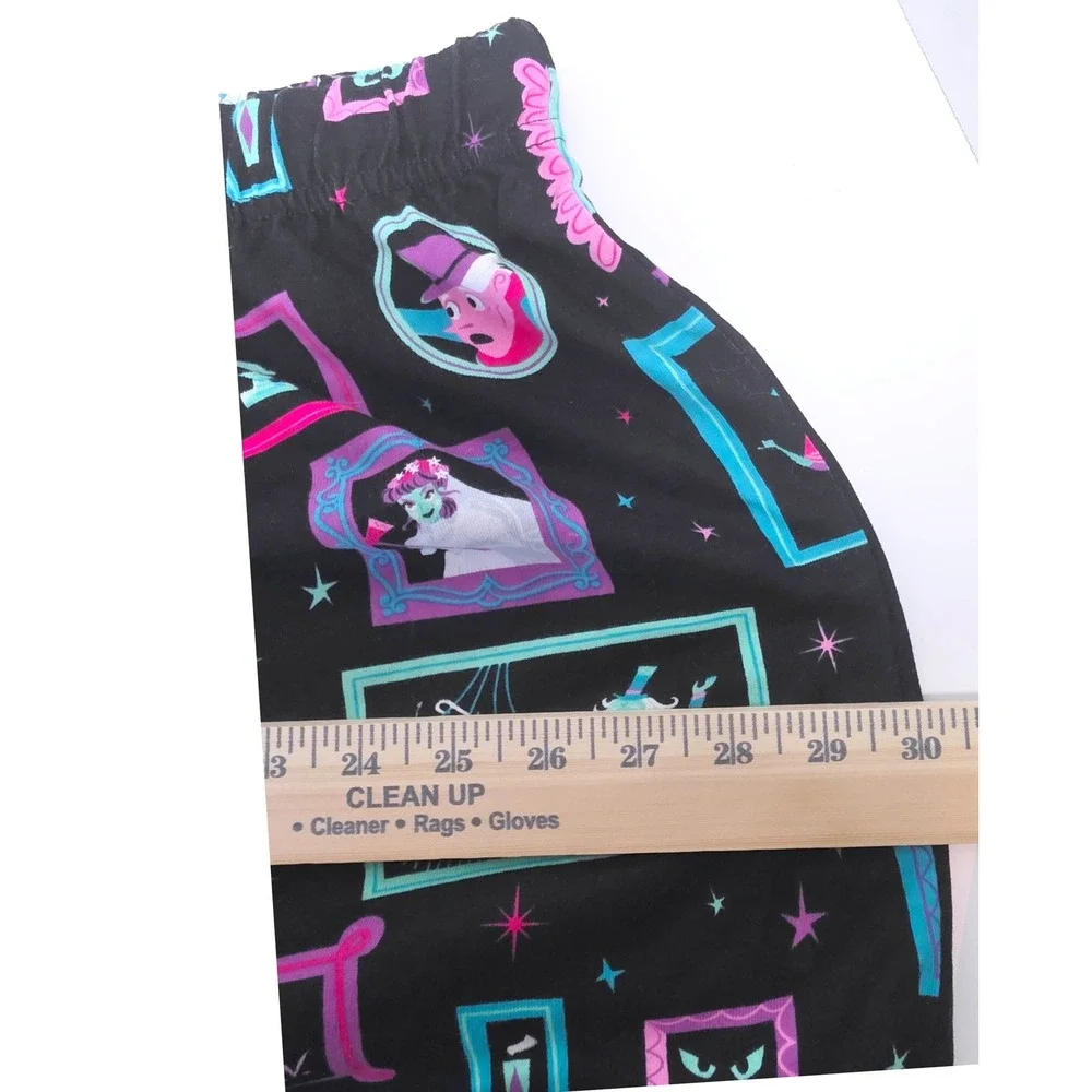 Disney Haunted Mansion Pajama Shorts Black Portrait Print 2X Glow In Dark - Picture 6 of 7